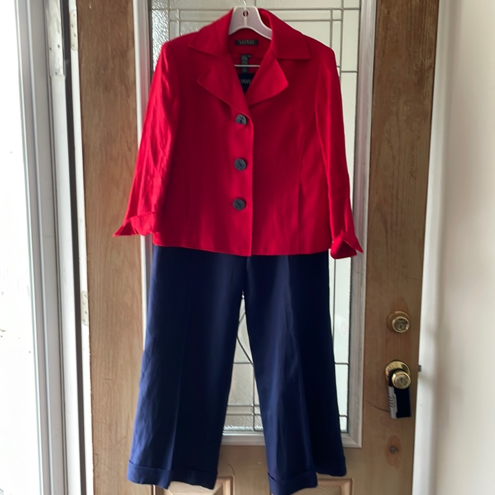 Lauren Ralph Lauren size 10 Jacket and Wide leg pants
